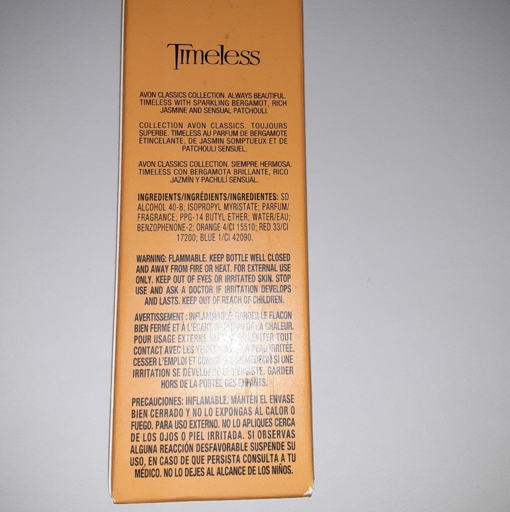 Avon Classic Timeless 1.7oz Cologne Spray - Picture 3 of 3
